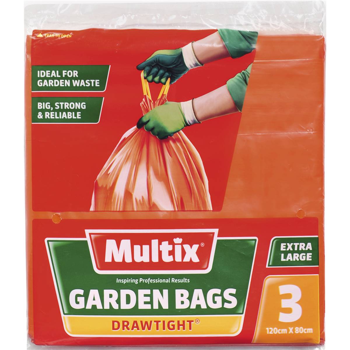 Multix Garden Drawtight Garbage Bags 3 Pack