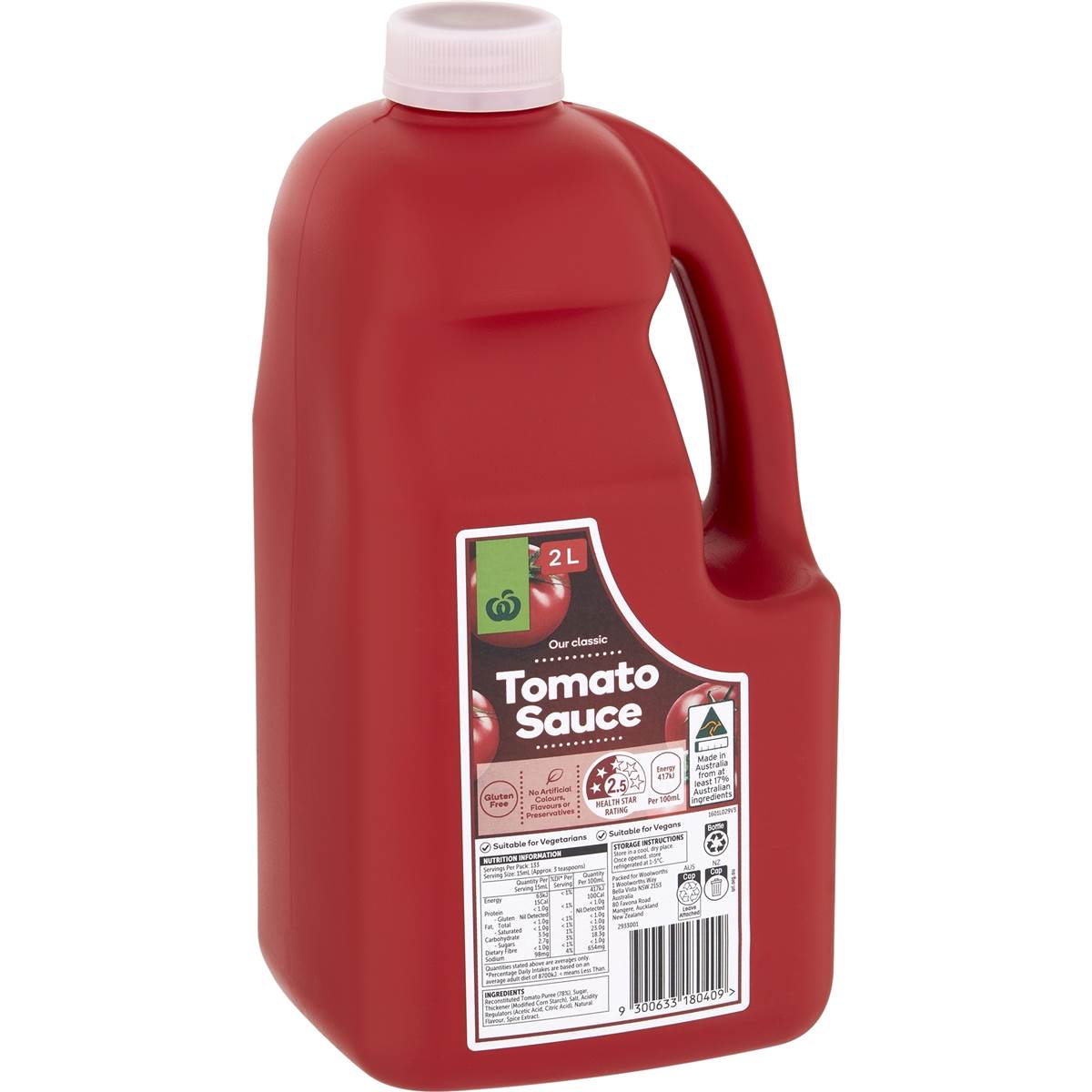 Woolworths Tomato Sauce 2l