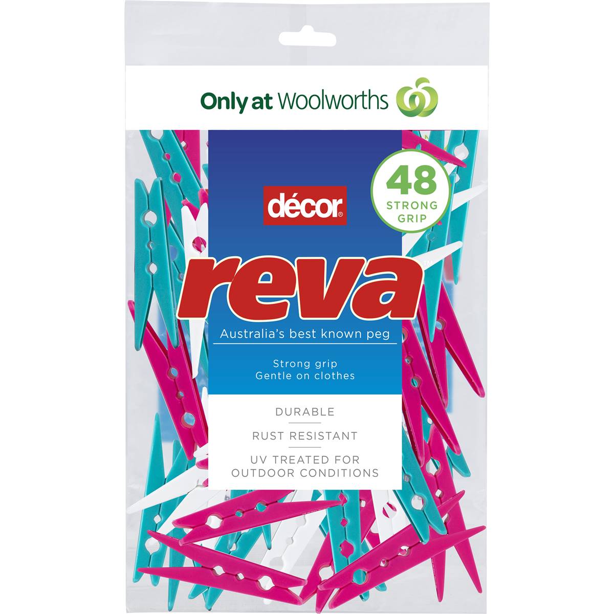 Reva Pegs Plastic 48 Pack
