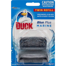 Duck Toilet Cleaner, Blue Solid Tolet Rim Block Twin Refills 40g x 2 pack