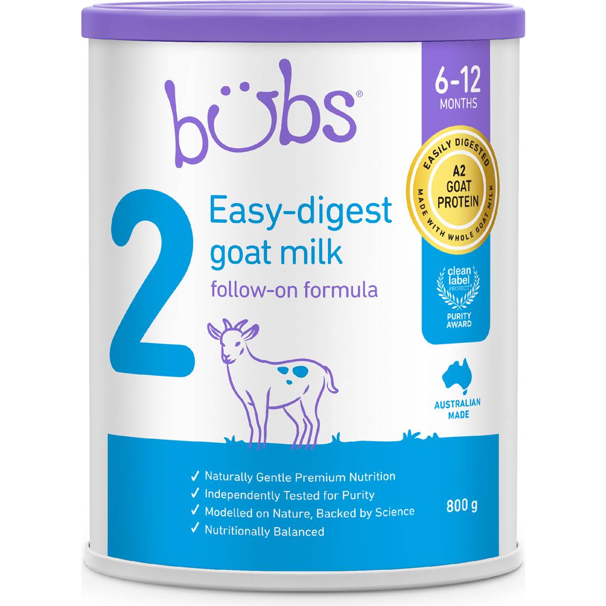 Bubs Goat Stage 2 Formula Stage 2 800g