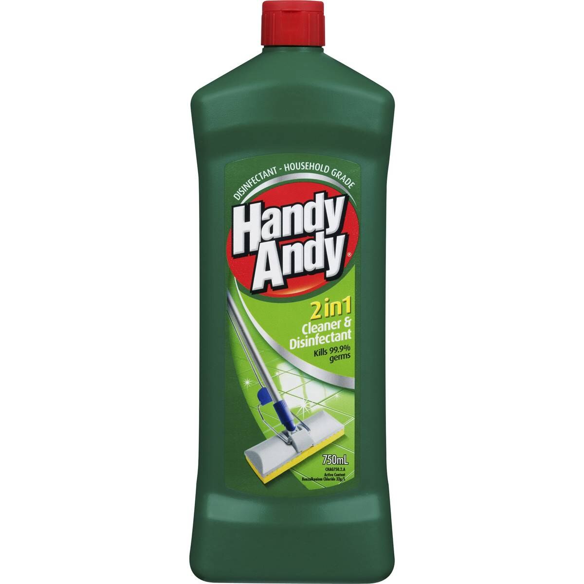 Handy Andy Cleaner And Disinfectant Green 750ml