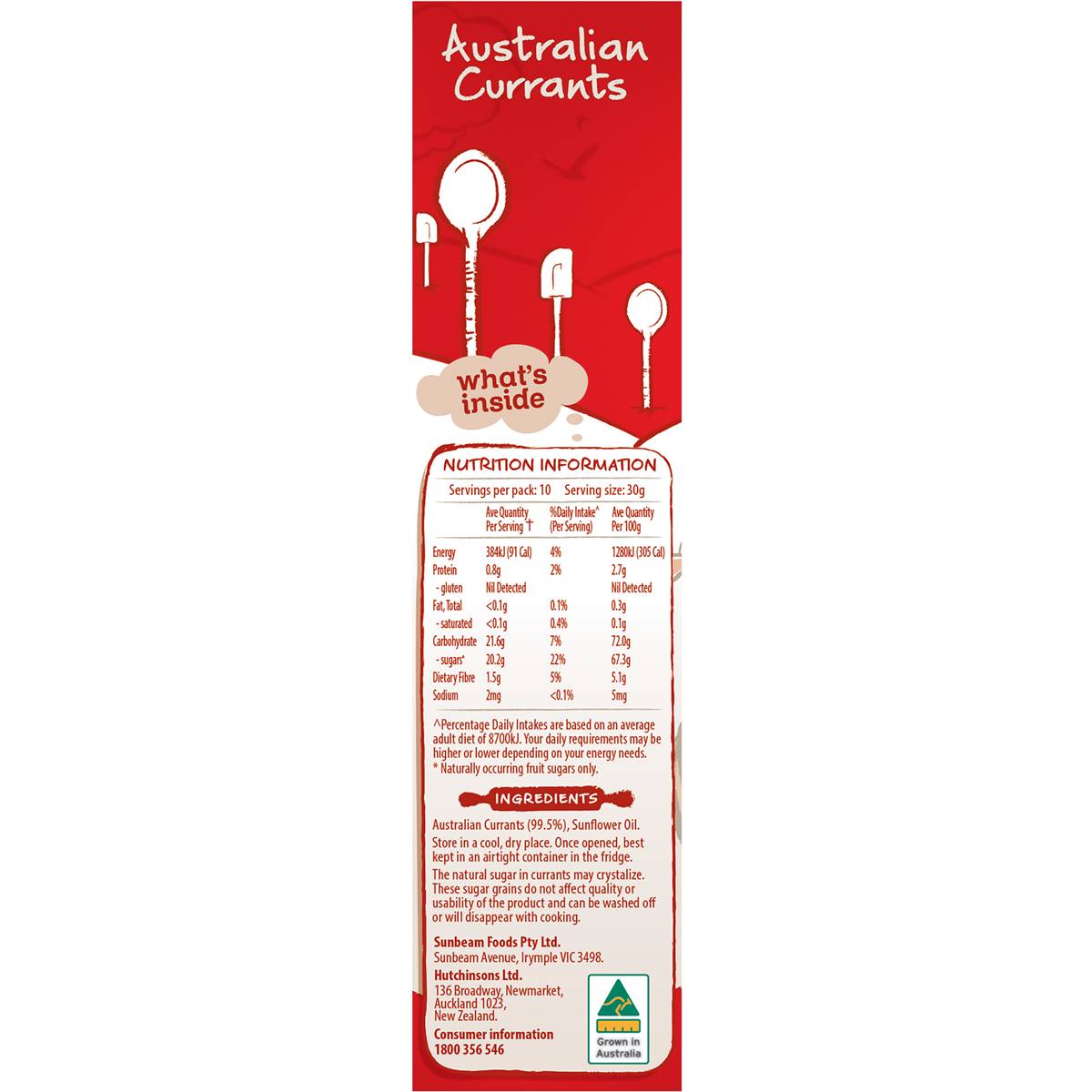 Sunbeam Australian Currants 300g