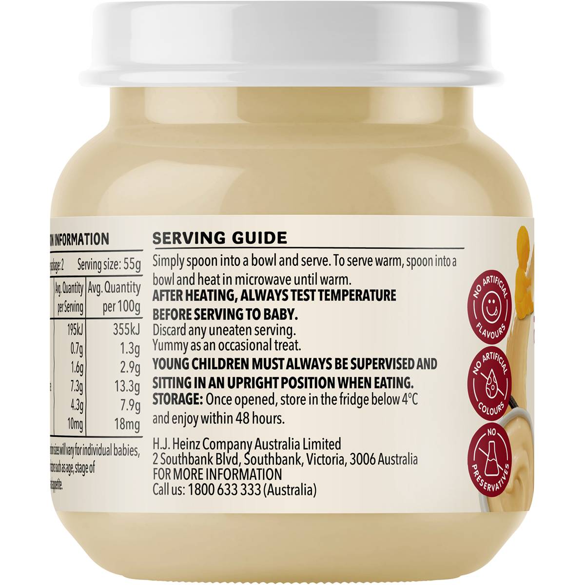 Heinz Little Treats Vanilla Custard Baby Food Jar 6+ Months 110g