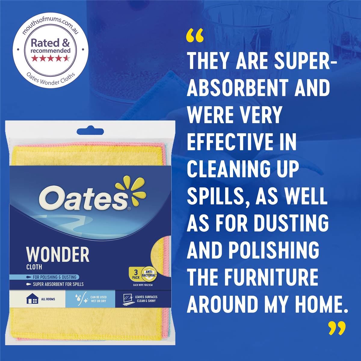 Oates Wonder Cloth 3 Pack