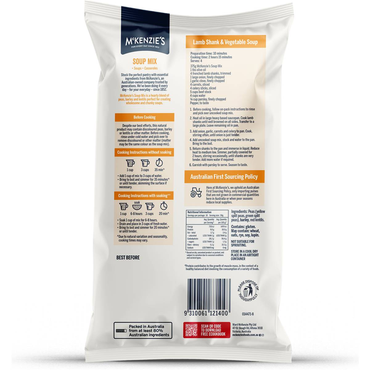 McKenzie's Soup Mix 500g