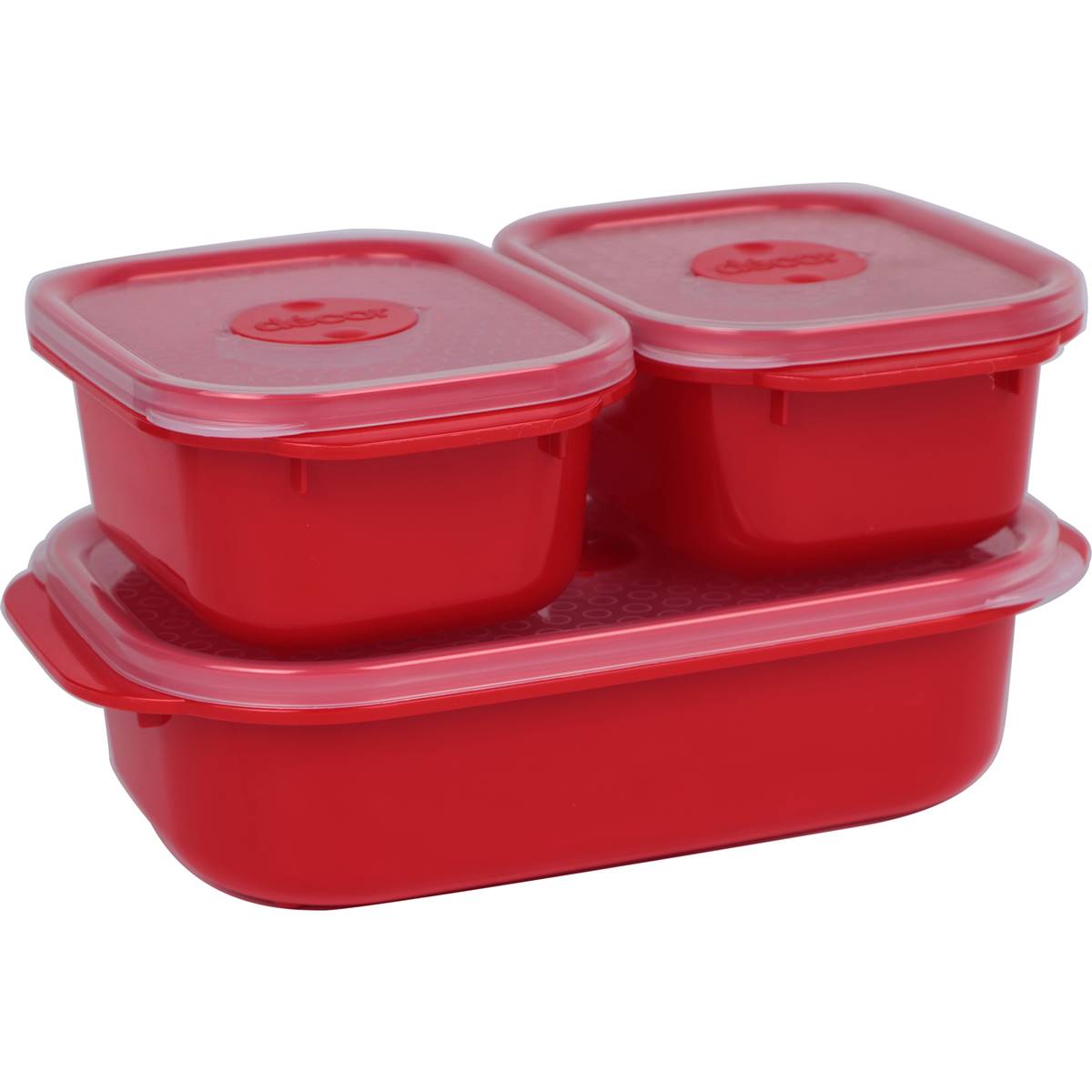 Decor Microsafe Microwavable Container Set Assorted 3 pack