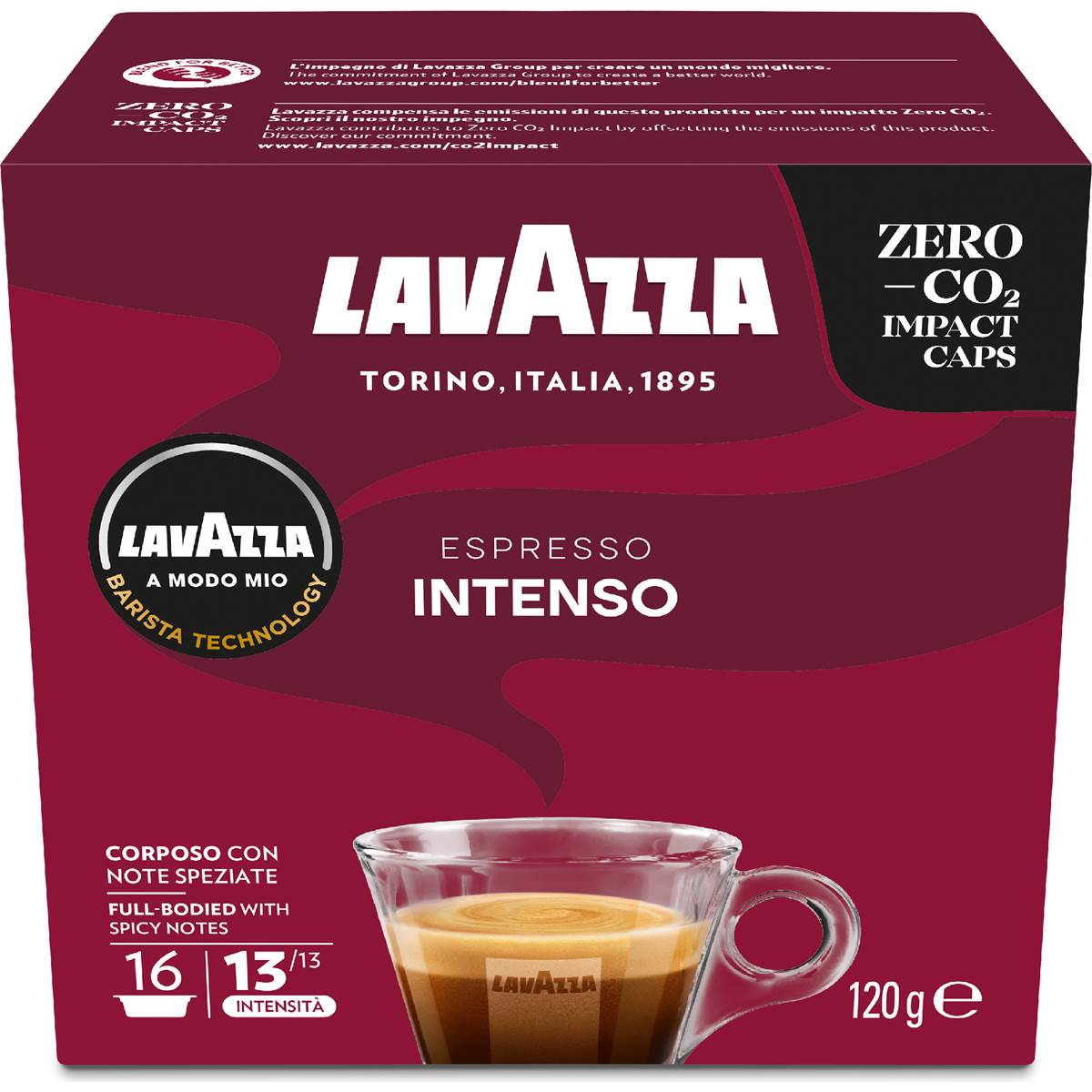 Lavazza Intenso a Modo Mio Coffee Pods 16 Pack