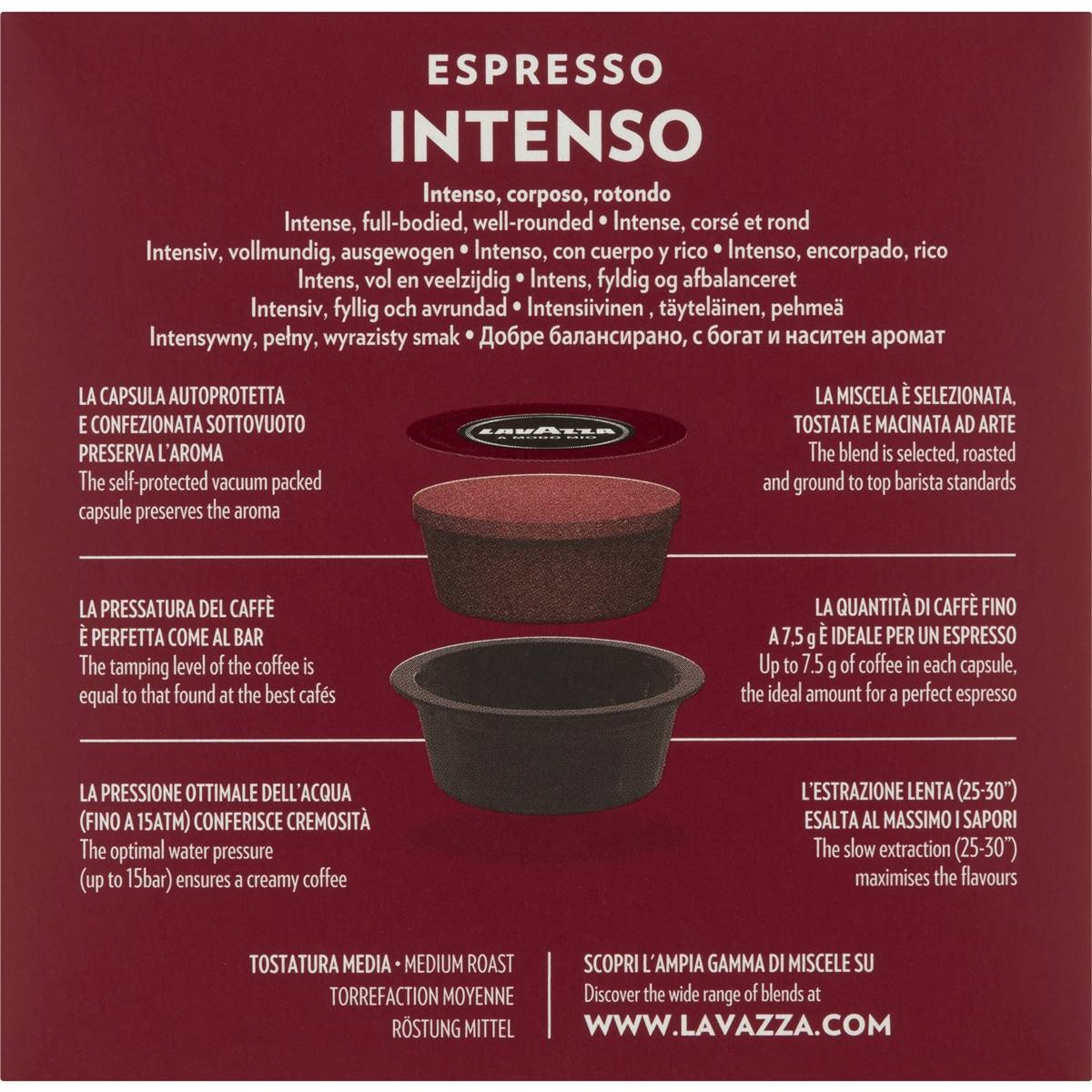 Lavazza Intenso a Modo Mio Coffee Pods 16 Pack