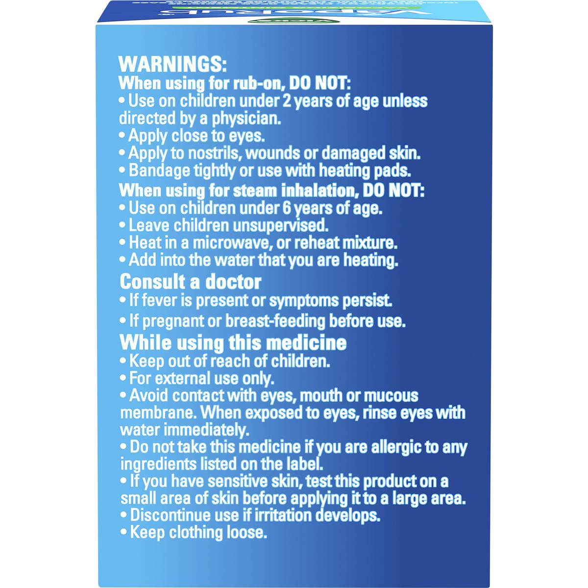 Vicks Vaporub Decongestant Rub 50g