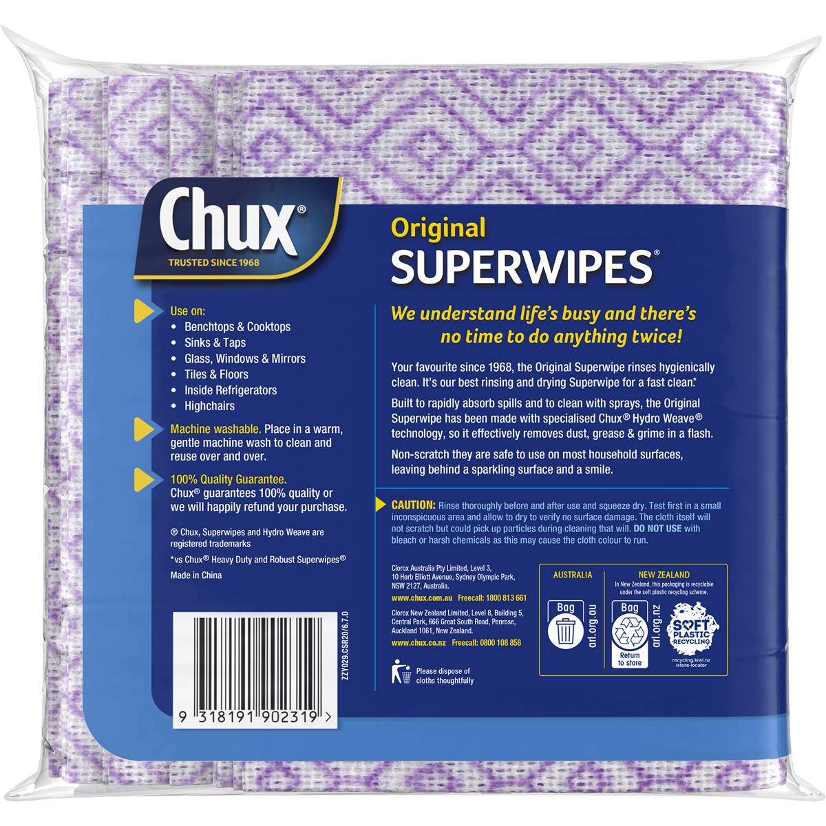 Chux Original Superwipes 20 Pack