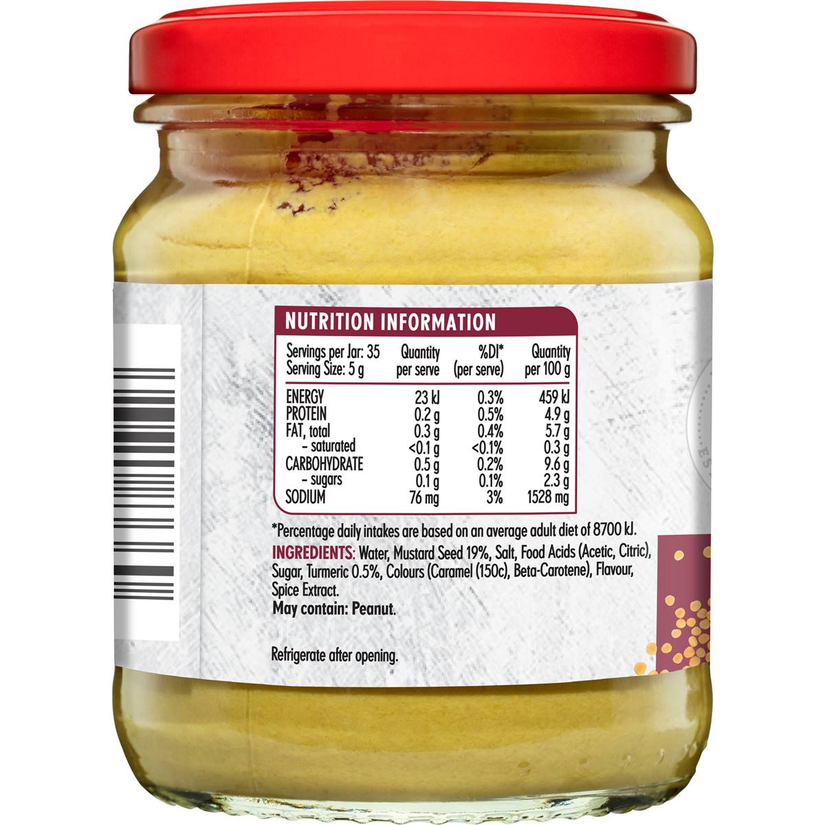 MasterFoods Mild English Mustard 175g