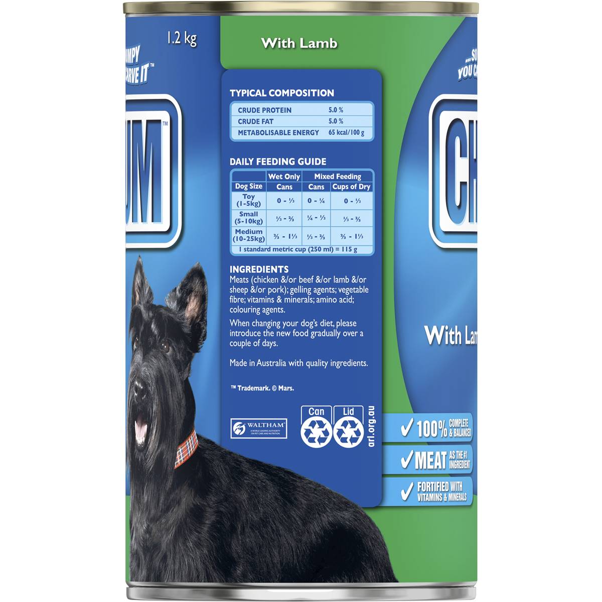 Chum Adult Dog Food Lamb 1.2kg