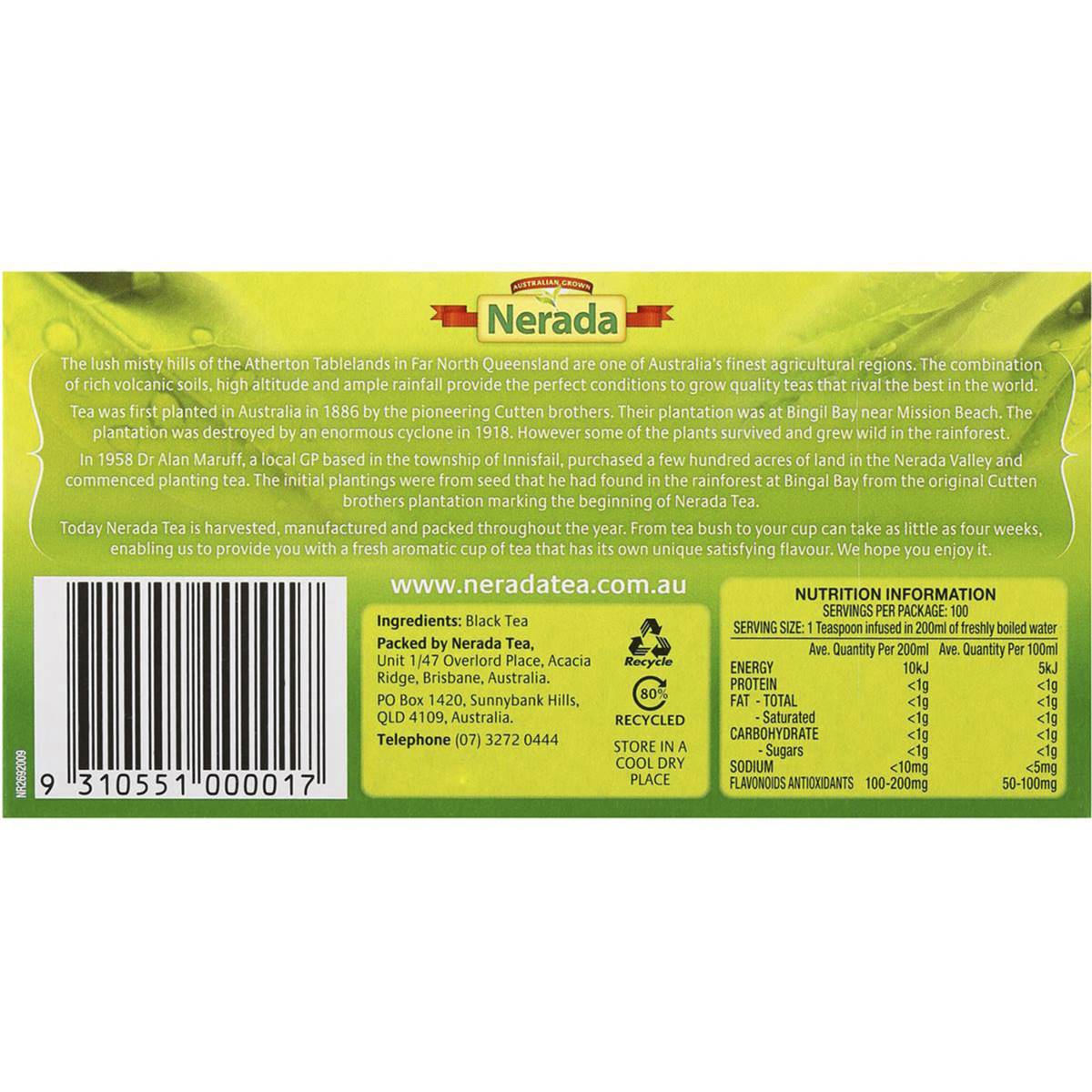 Nerada Loose Leaf Tea 250g