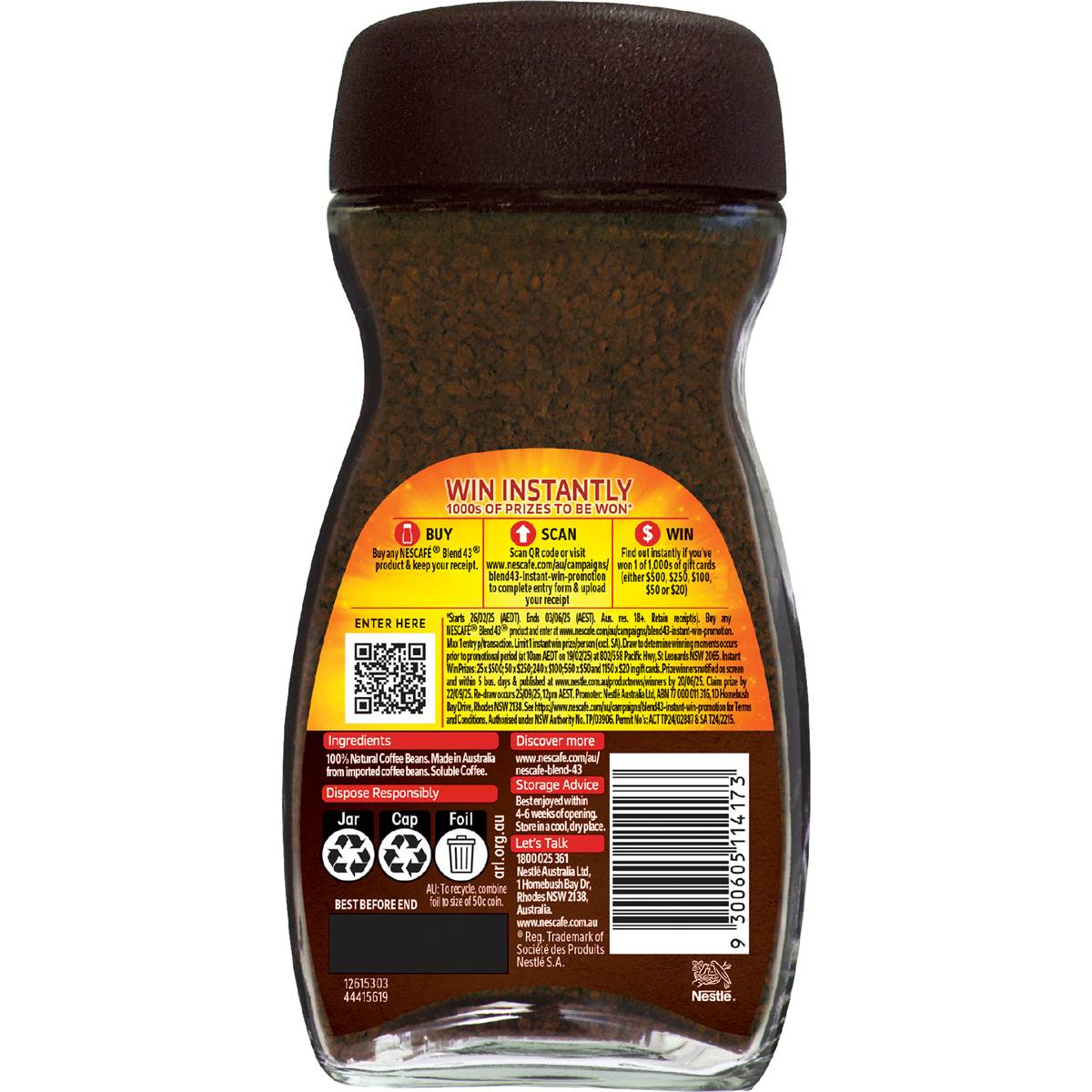 Nescafe Blend 43 Instant Coffee Jar 150g