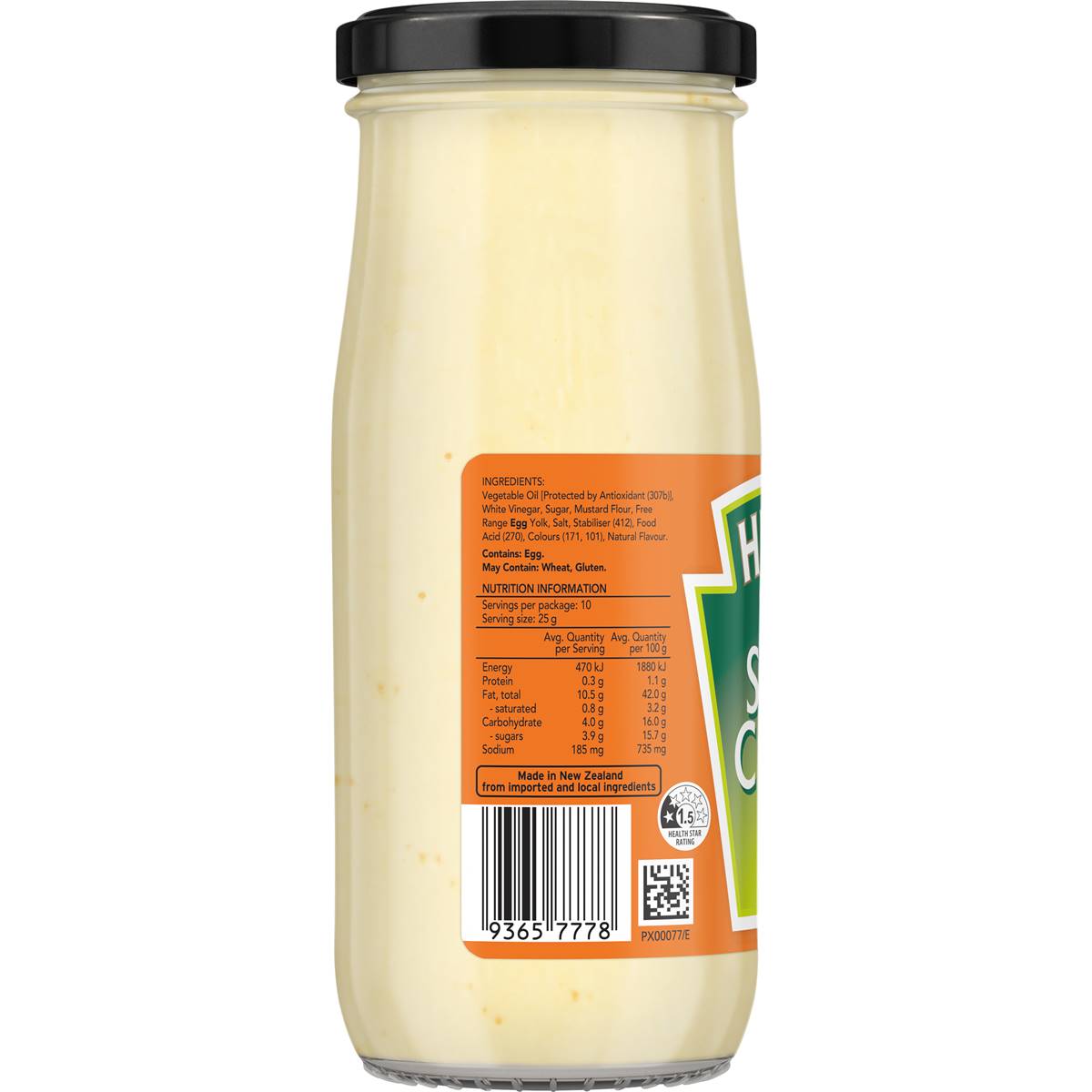 Heinz Salad Cream With Natural Flavours & No Preservatives 250g