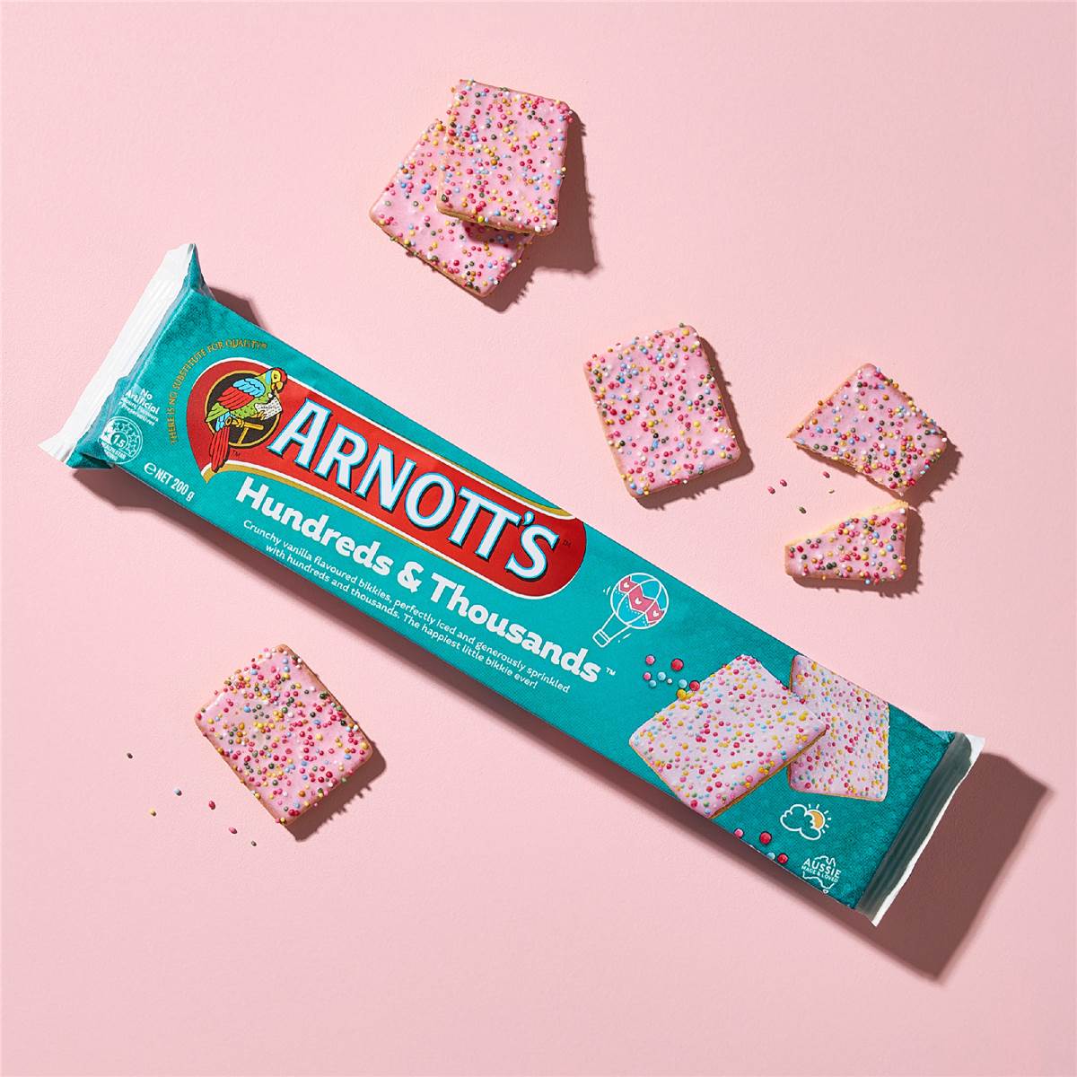 Arnotts Hundreds & Thousands Biscuits 200g