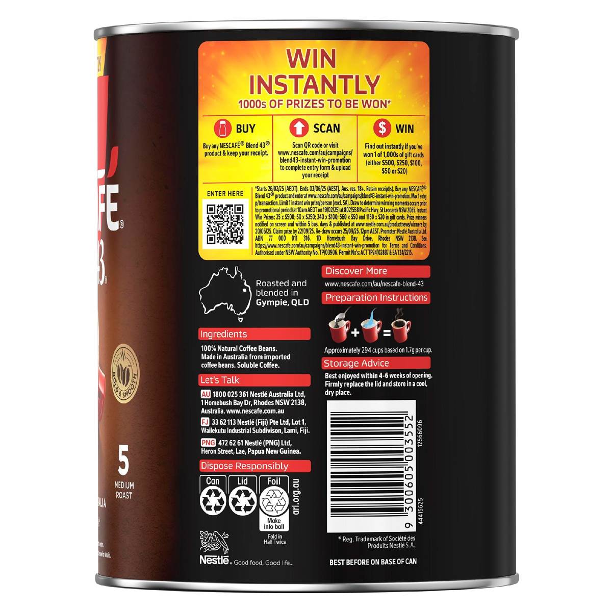 Nescafe Blend 43 Instant Coffee Tin 500g