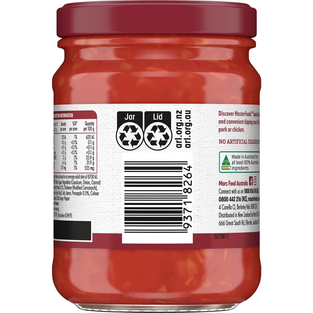 MasterFoods Sweet & Sour Sauce 270g