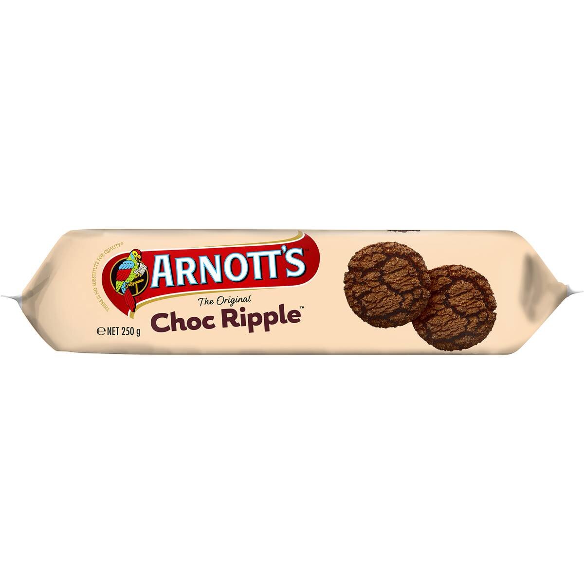 Arnotts Choc Ripple Plain Biscuits 250g