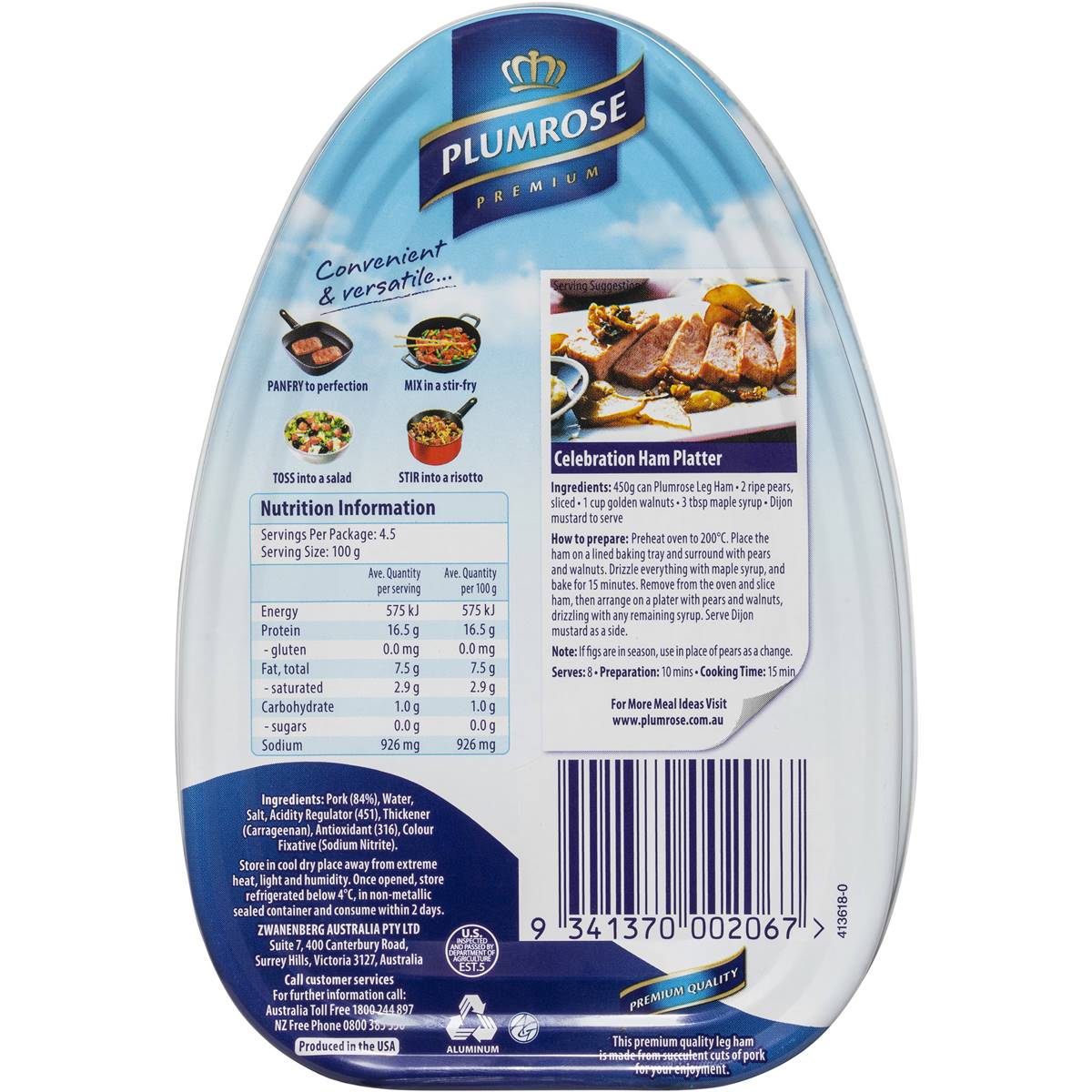 Plumrose Ham Leg 450g