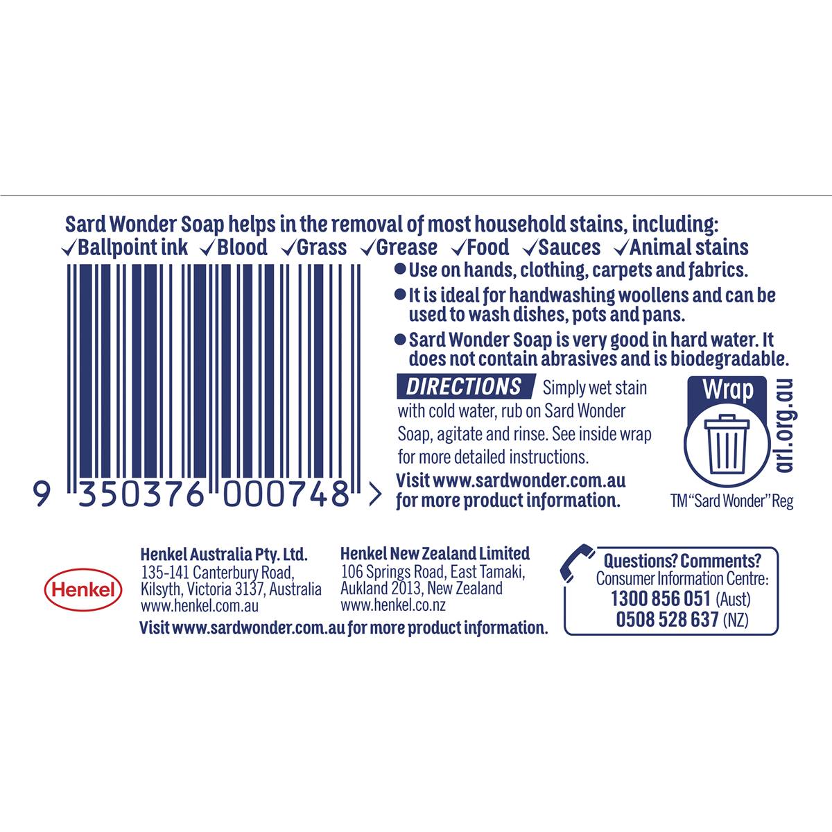 Sard Wonder Soap Stain Remover Eucalyptus 120g