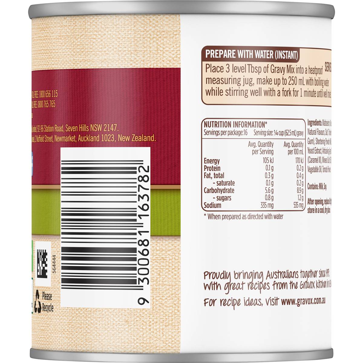 Gravox Chicken Gravy Mix Tin 120g