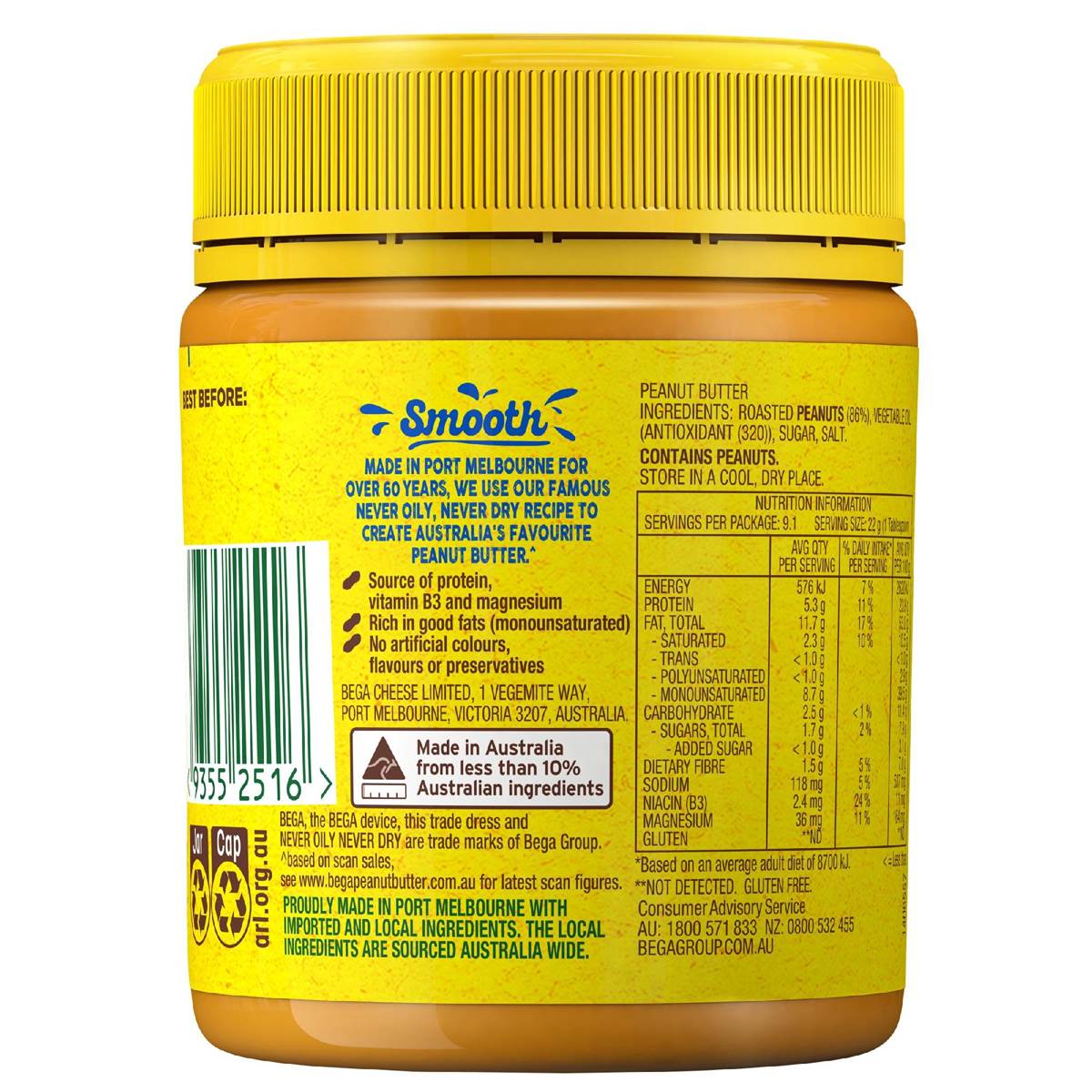 Bega Peanut Butter Smooth 200g