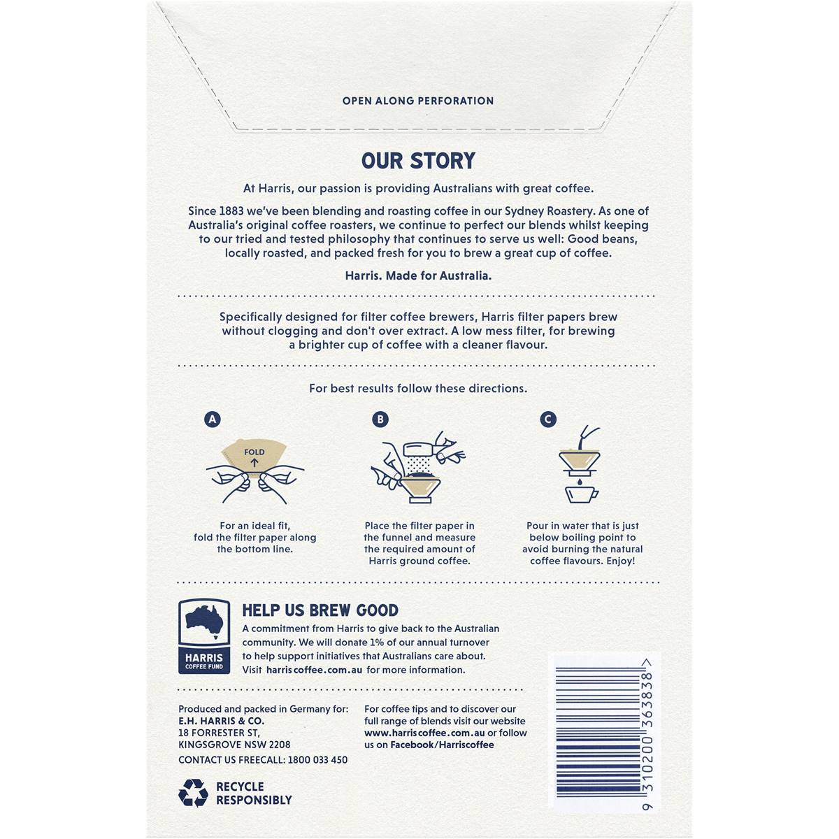 Harris Filter Papers 10-12 Cup 40 Pack