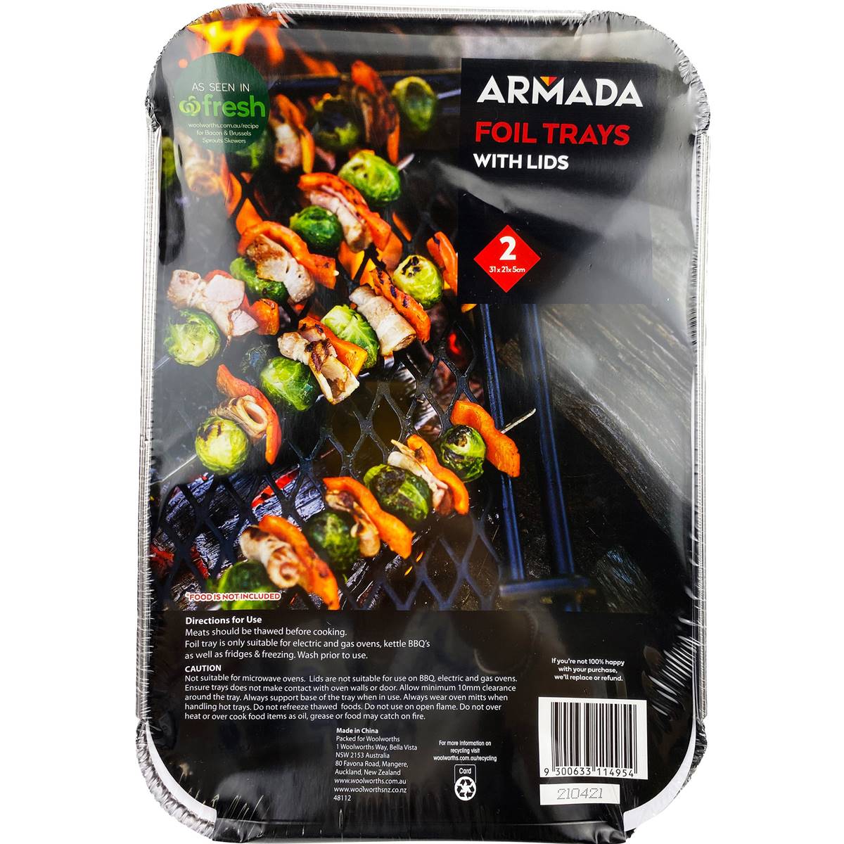 Armada Bbq Foil Trays With Lids 2 Pack