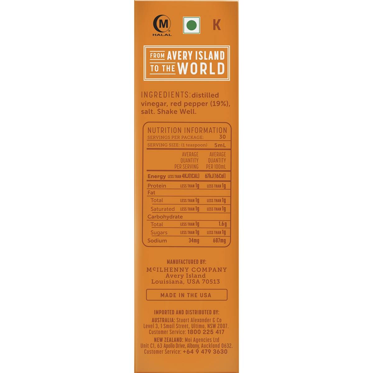 Tabasco Chilli Sauce Red Pepper 150ml