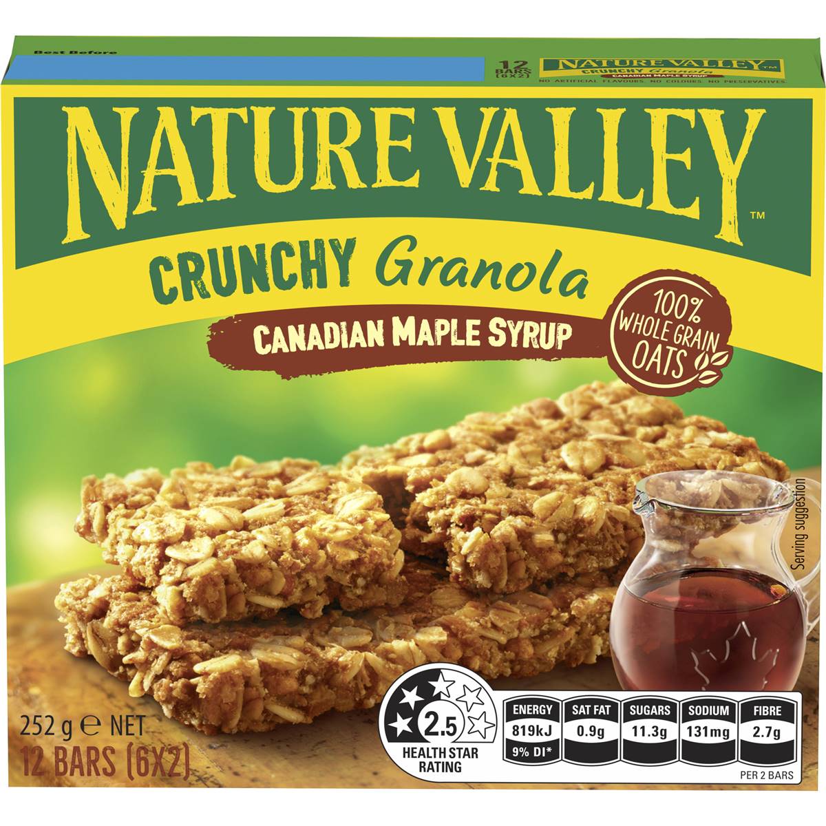 Nature Valley Crunchy Canadian Maple Syrup Granola Bars 42g x 6 pack