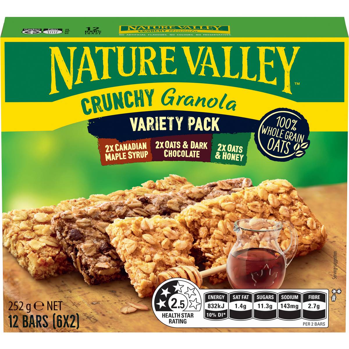 Nature Valley Crunchy Variety Granola Bars 42g x 6 pack