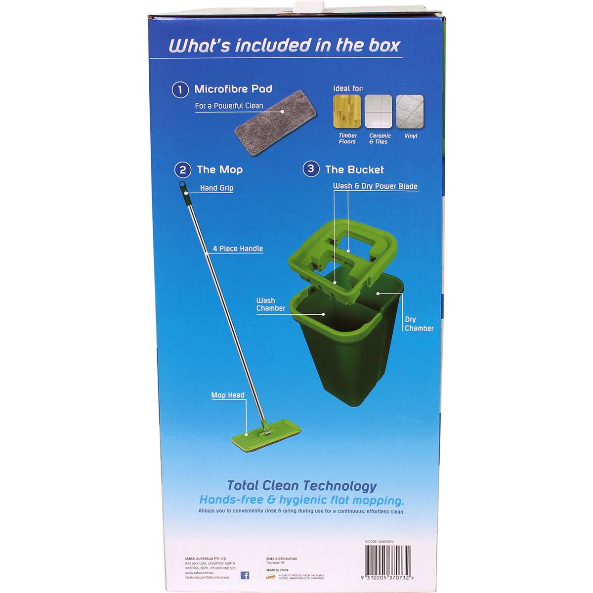 Sabco Clean Ease Flat Mop Wringer Set Each