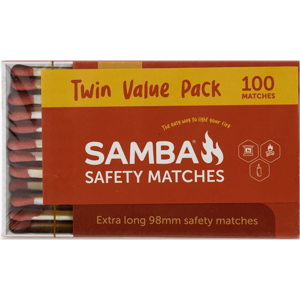 Samba Matches Twin Pack 100 Pack