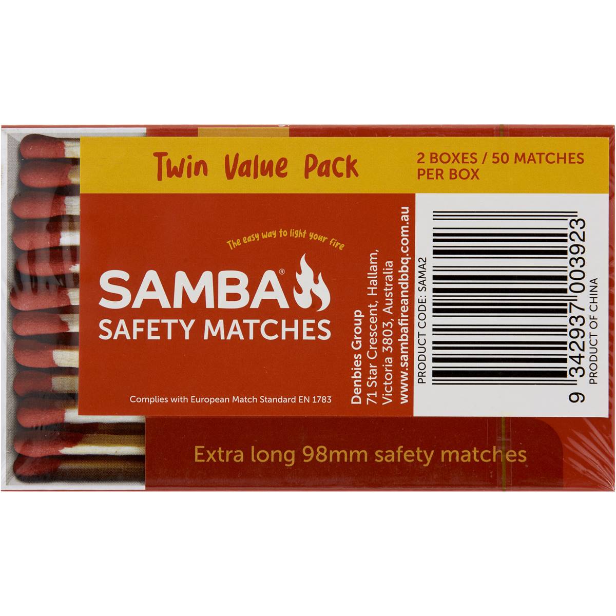 Samba Matches Twin Pack 100 Pack