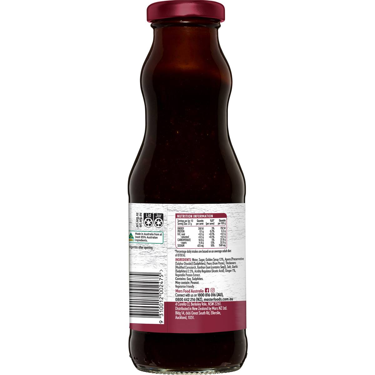 MasterFoods Teriyaki Marinade 375g