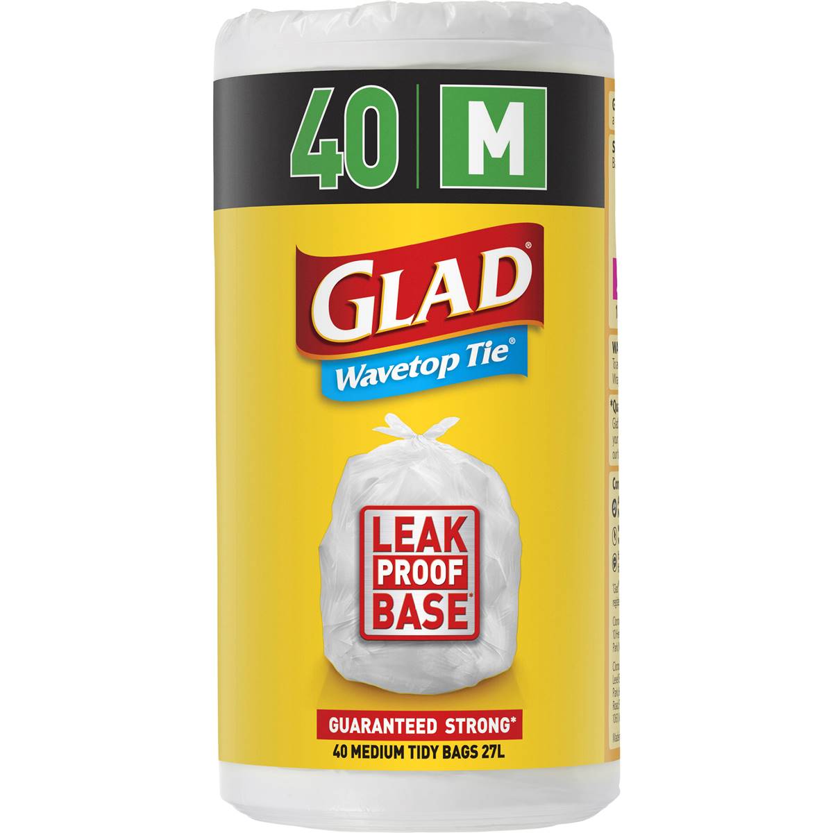 Glad Kitchen Tidy Bag Wavetop Medium 40 Pack