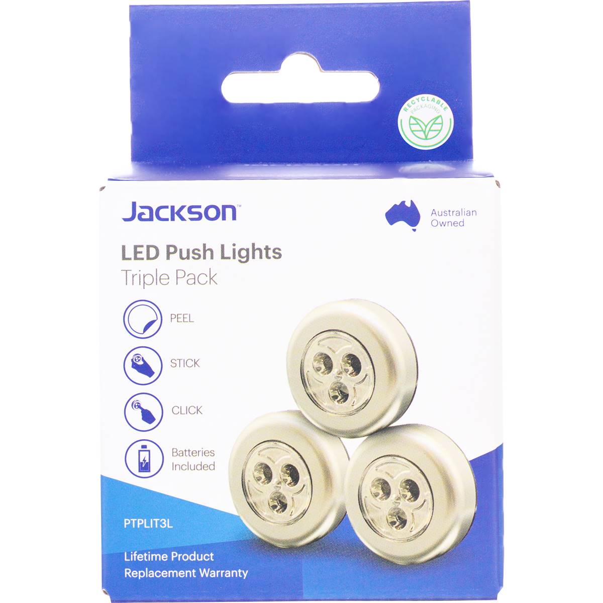 Jackson Led Push Lights 3 Pack