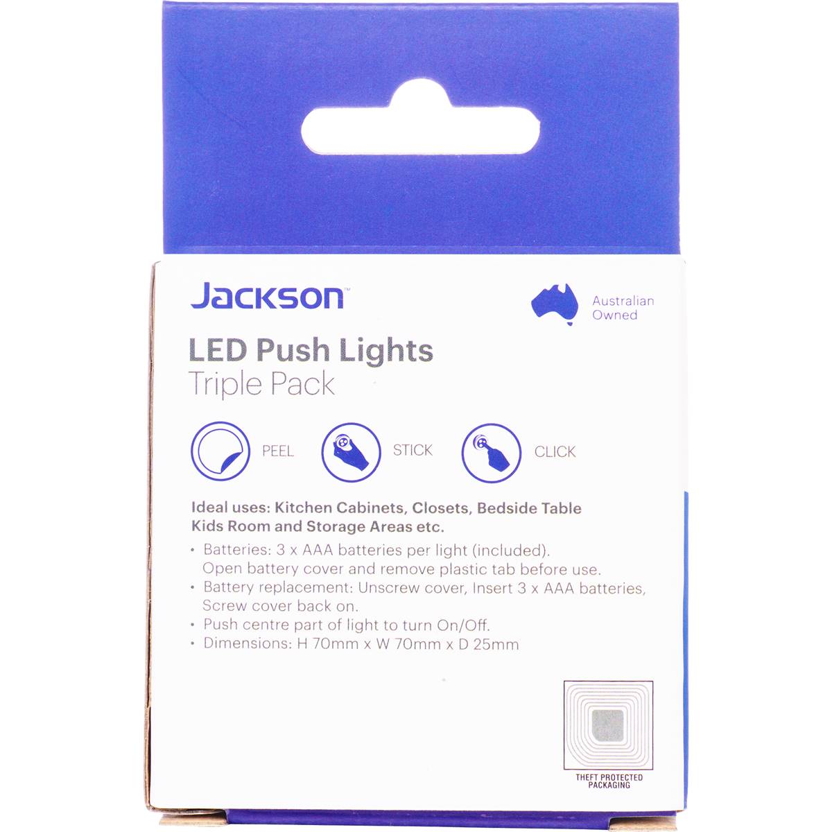 Jackson Led Push Lights 3 Pack