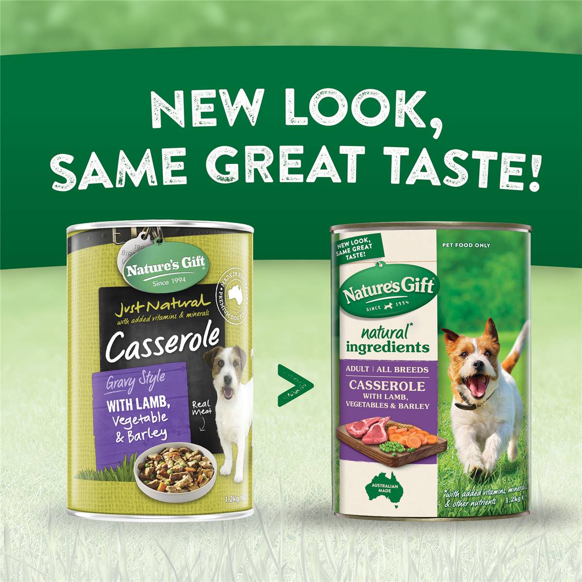 Nature's Gift Adult Wet Dog Food Casserole With Lamb Vegetables & Barley 1.2kg