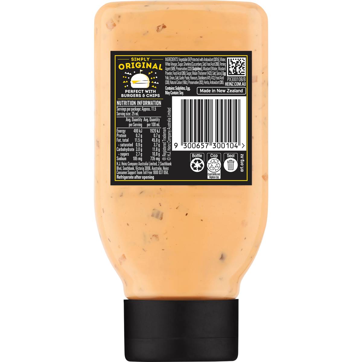 Heinz Special Burger Sauce Original Sauces 295ml