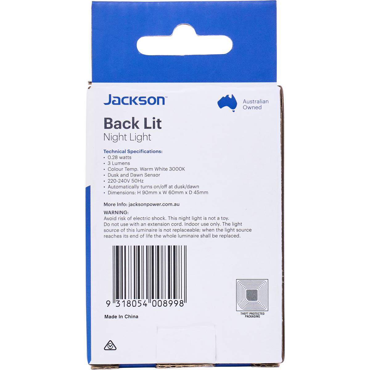Jackson Backlit Led Nightlight Each