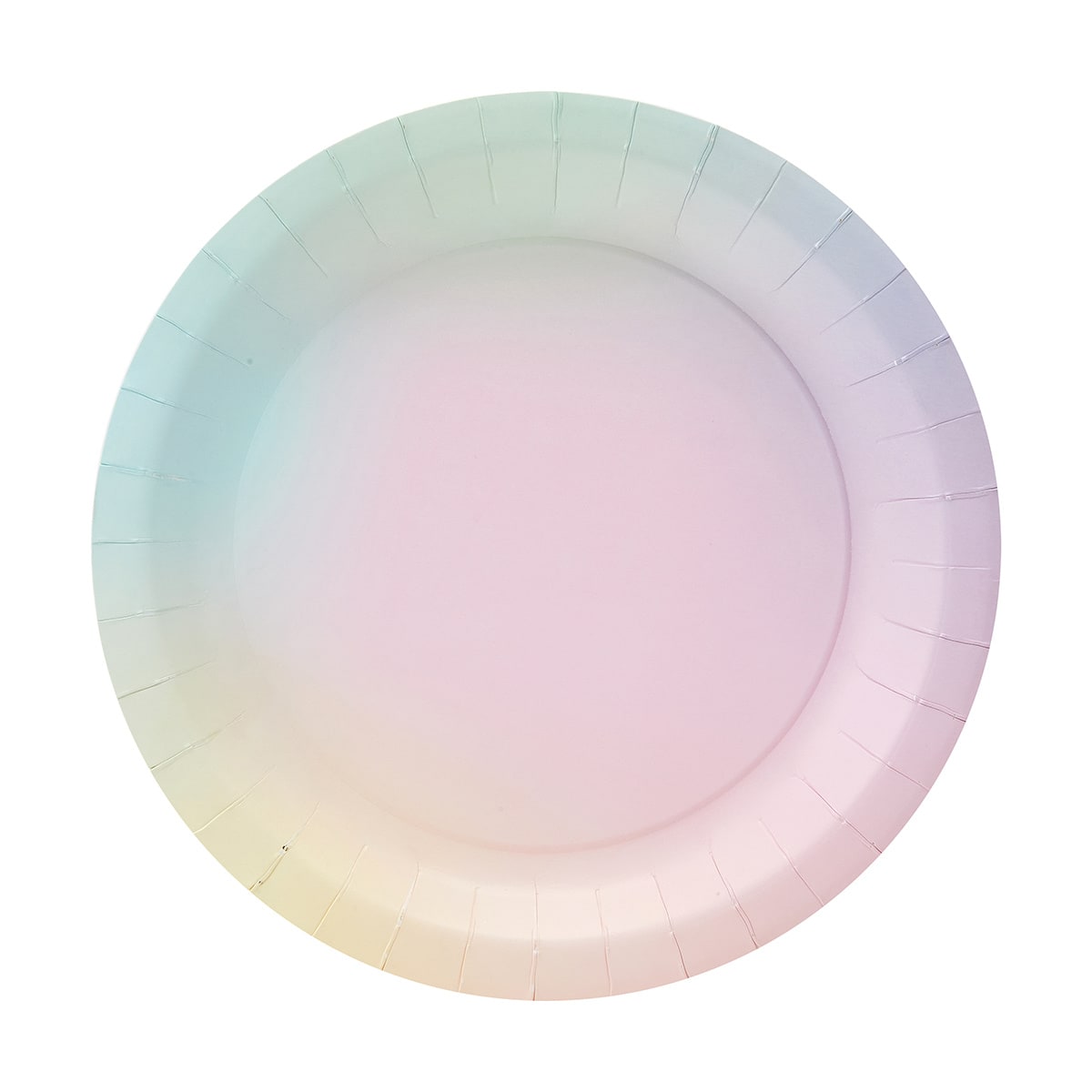16 Pack Pastel Ombre Paper Plates