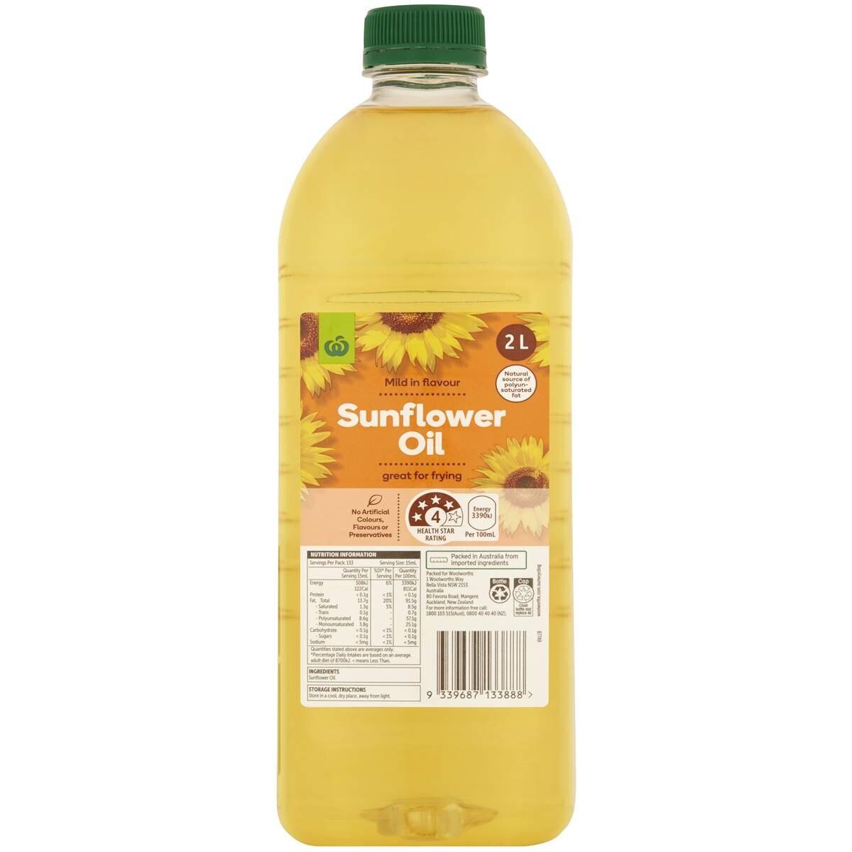 Woolworths Sunflower Oil 2l