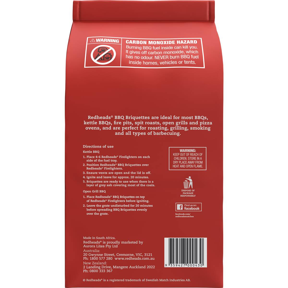 Redheads Classic Bbq Briquettes 4kg