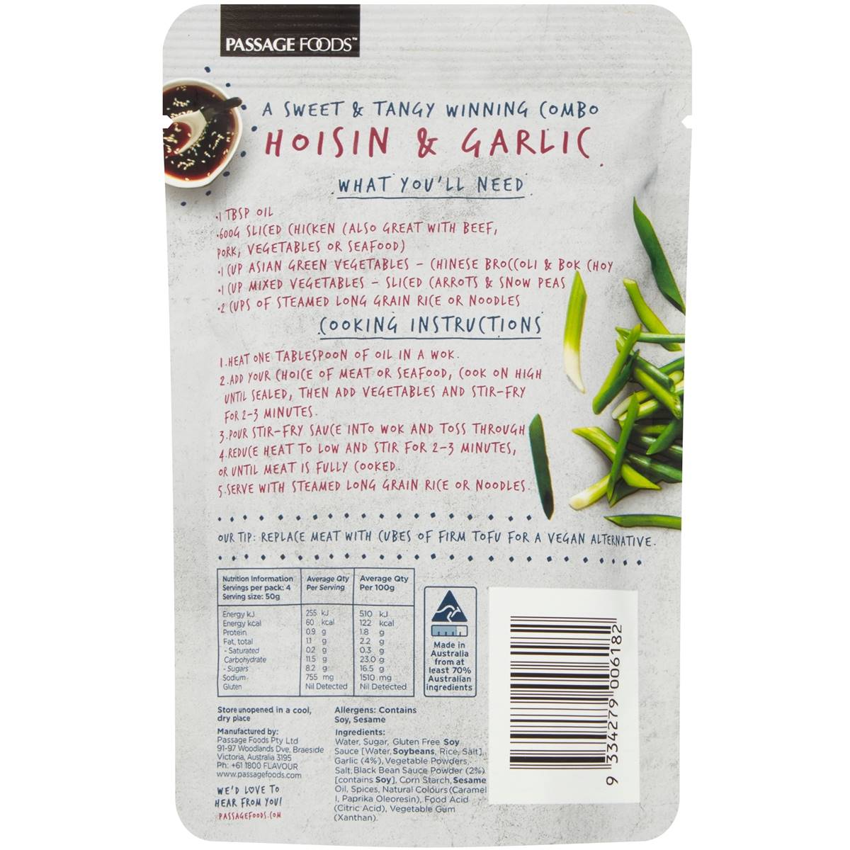 Passage To Asia Chinese Hoisin Stir Fry Sauce 200G