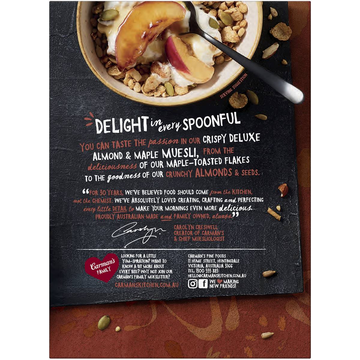 Carman's Muesli Crispy Deluxe Almond & Maple 400g