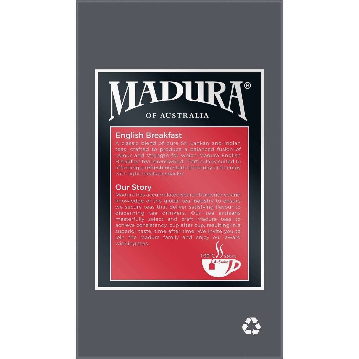 Madura English Breakfast Tea Bags 50 pack