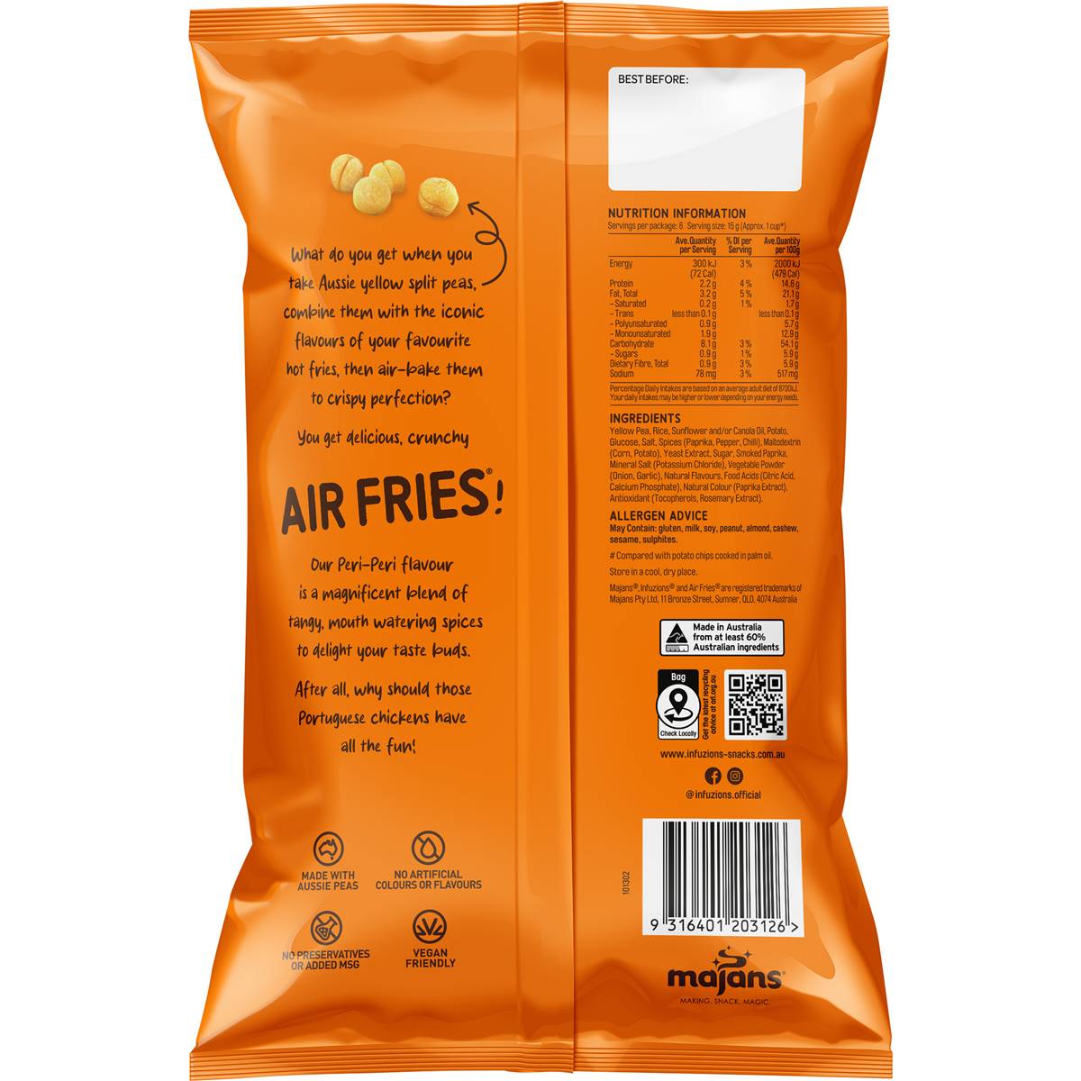 Infuzions Air Fries Peri Peri 90g